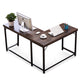 Ivinta Industrial L-Shaped Desk, Thickened 2" Desktop Novas - Ivinta