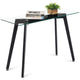 Ivinta Glass Console Table, Narrow Sofa Table for Small Space, Entryway Table for Hallway