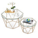 Ivinta Round Nesting Table Set, Modern Tempered Glass Coffee Tables for Living Room