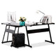 ivinta Gaming Desk-L Shaped Computer Desk with Keyboard Tray, Home Office Desk for Work, Writing and Study, Space-Saving, 7112