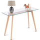 Ivinta Glass Console Table, Narrow Sofa Table for Small Space, Entryway Table for Hallway - Ivinta