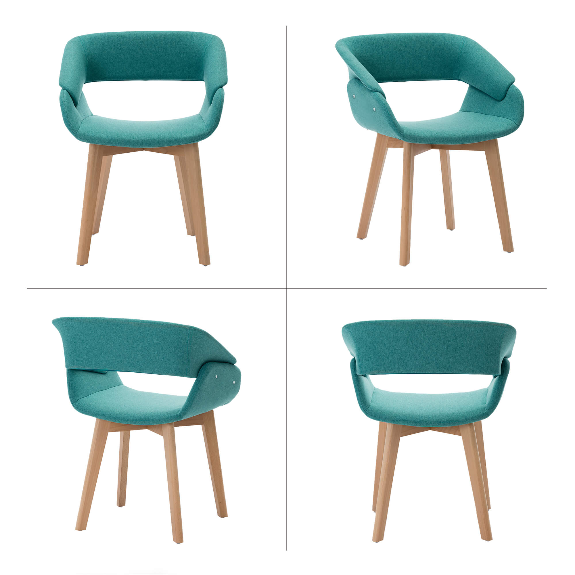 Ivinta Modern Dining Room Chair Set of 2 for Kitchen, Mid-Century Accent Chairs
