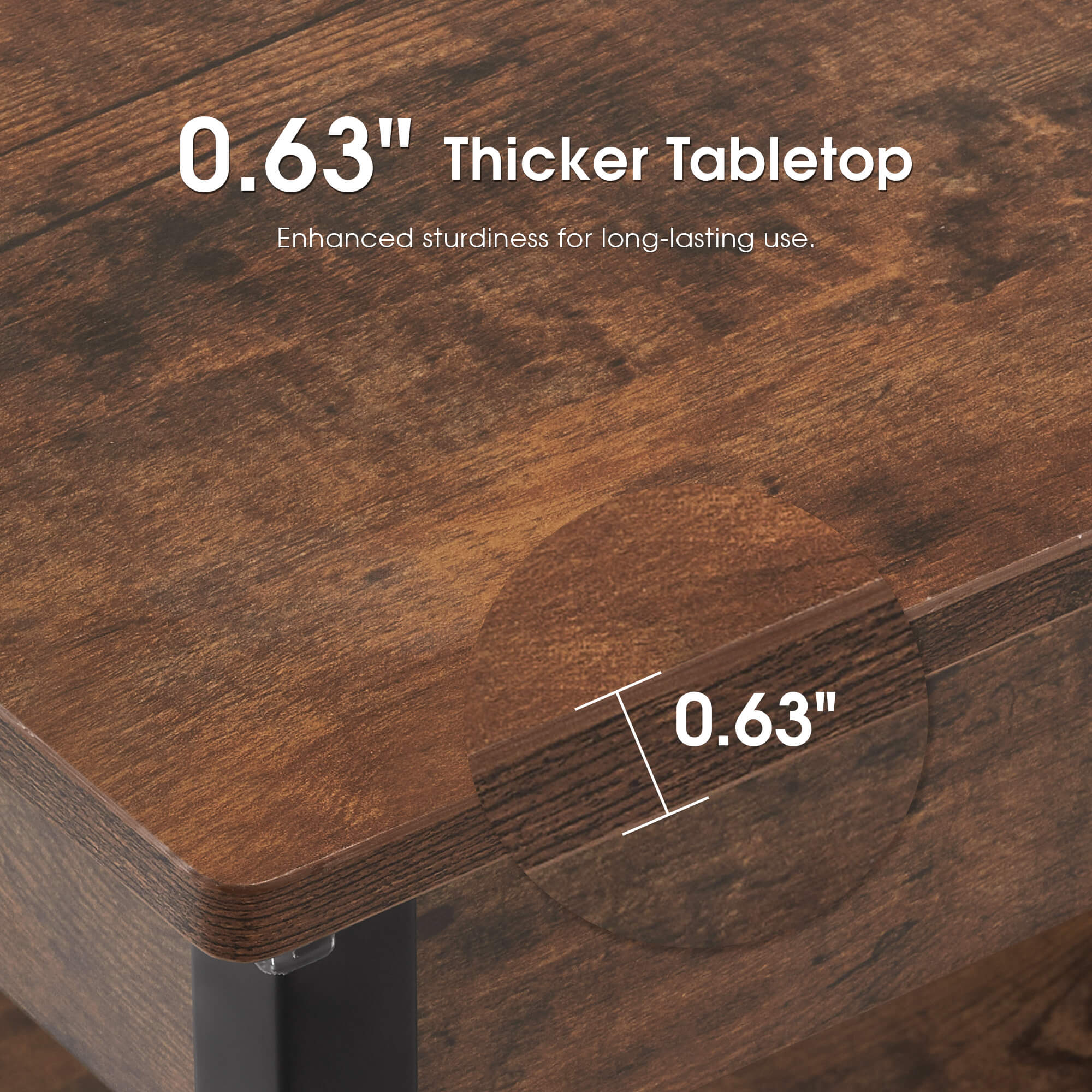 ivinta Lift Top Coffee Table with Storage, 41.3" Modern Recangular Center Table with 4 Wheels and 2 Rattan Folding Baskets, Rising Tabletop with Hidden Compartment for Living Room, 2177