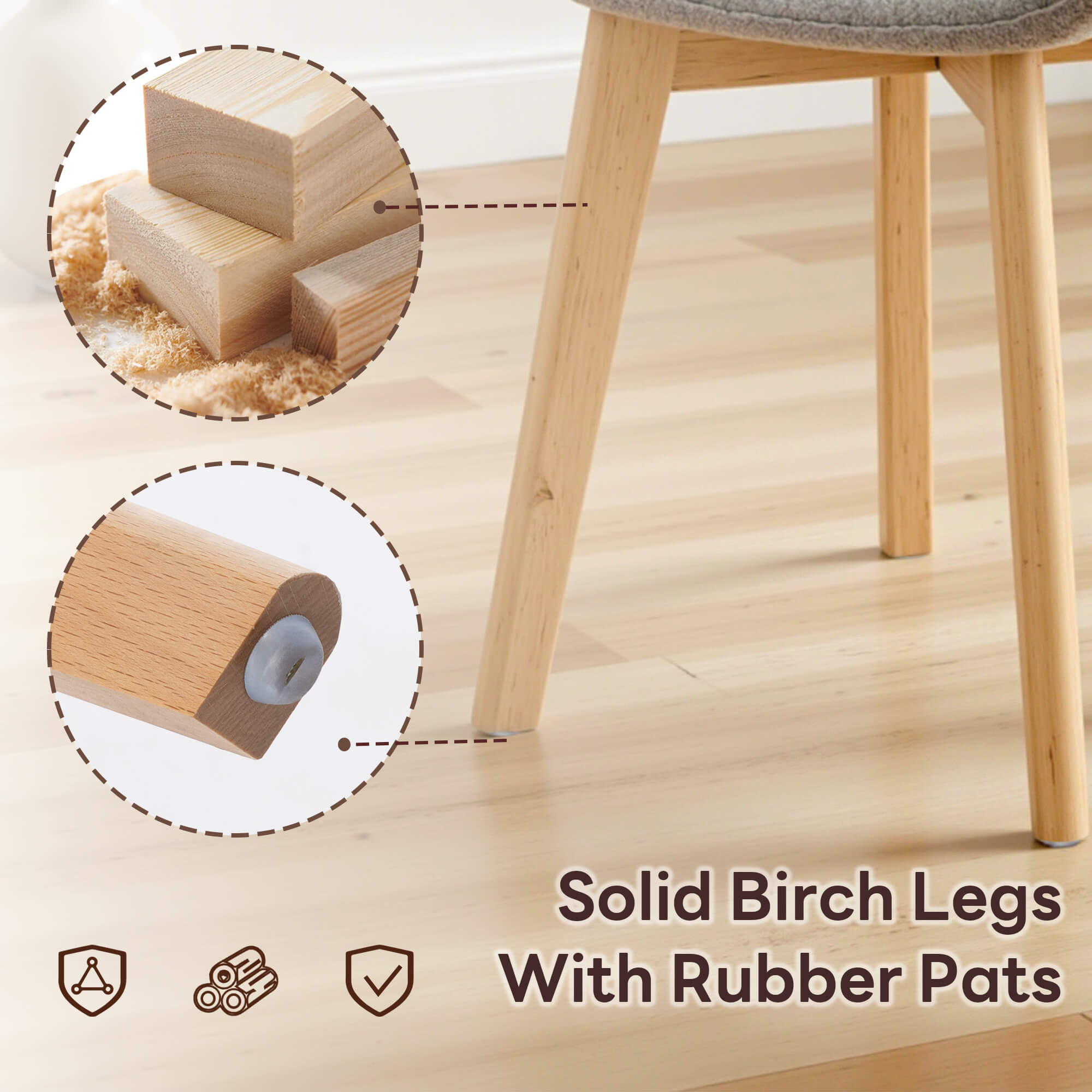 Ivinta Modern Dining Room Chair Set of 2 for Kitchen, Mid-Century Modern Accent Chairs