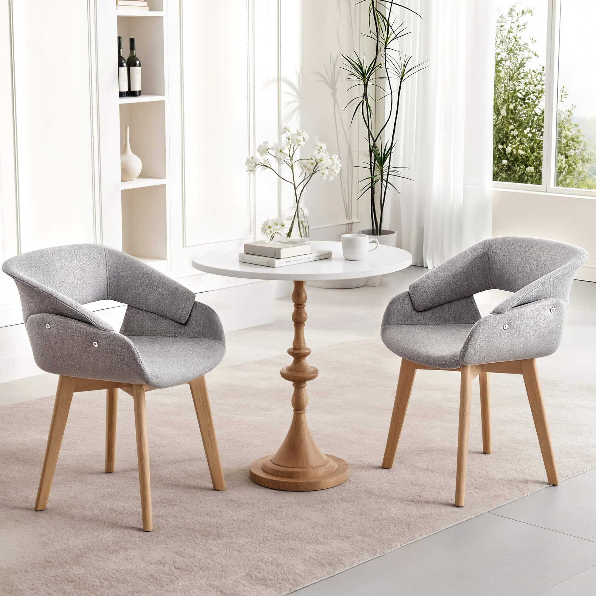 Ivinta Modern Dining Room Chair Set of 2 for Kitchen, Mid-Century Modern Accent Chairs