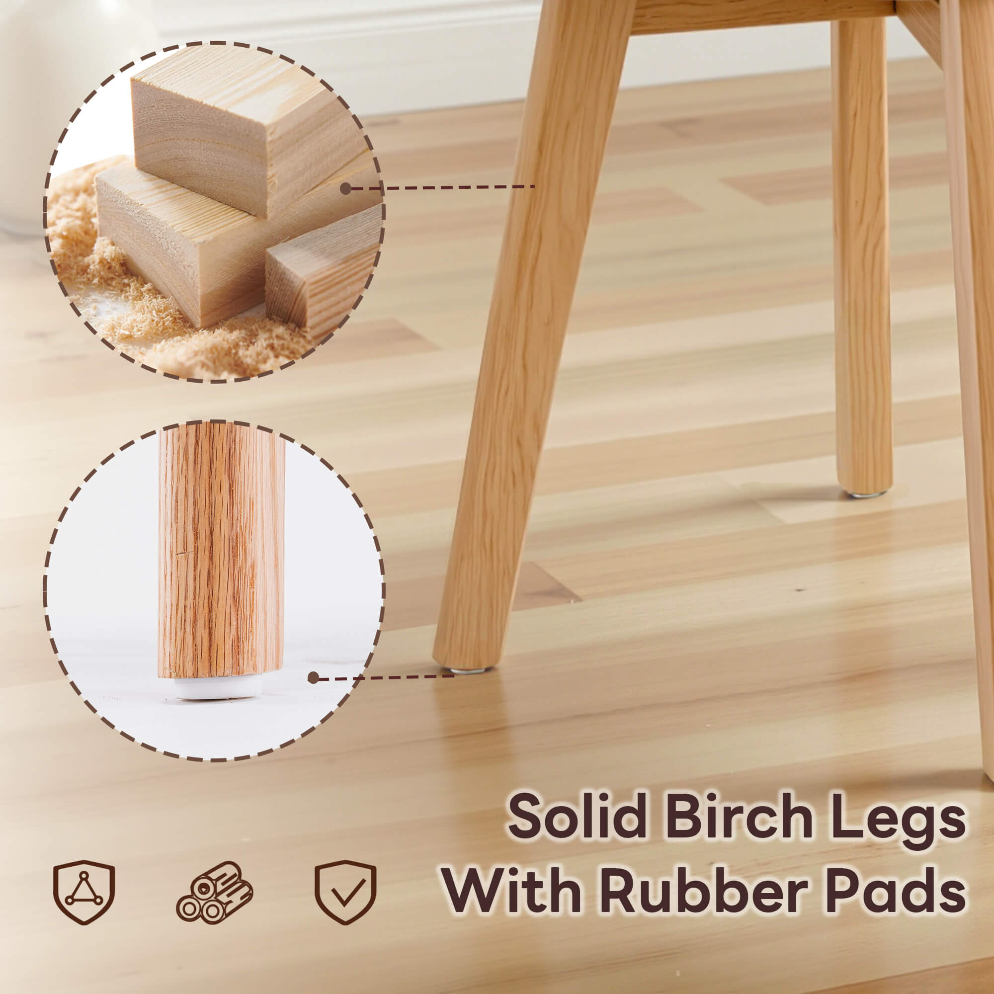 Ivinta Modern Dining Room Chair Set of 2 for Kitchen, Mid-Century Modern Accent Chairs