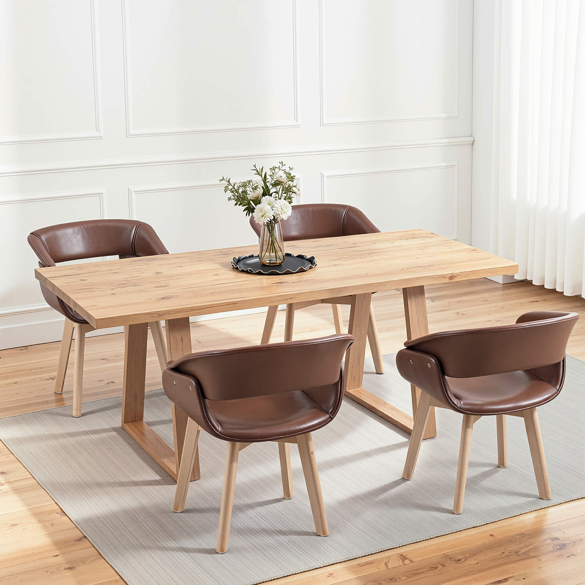 Ivinta Modern Dining Room Chair Set of 2 for Kitchen, Mid-Century Modern Accent Chairs