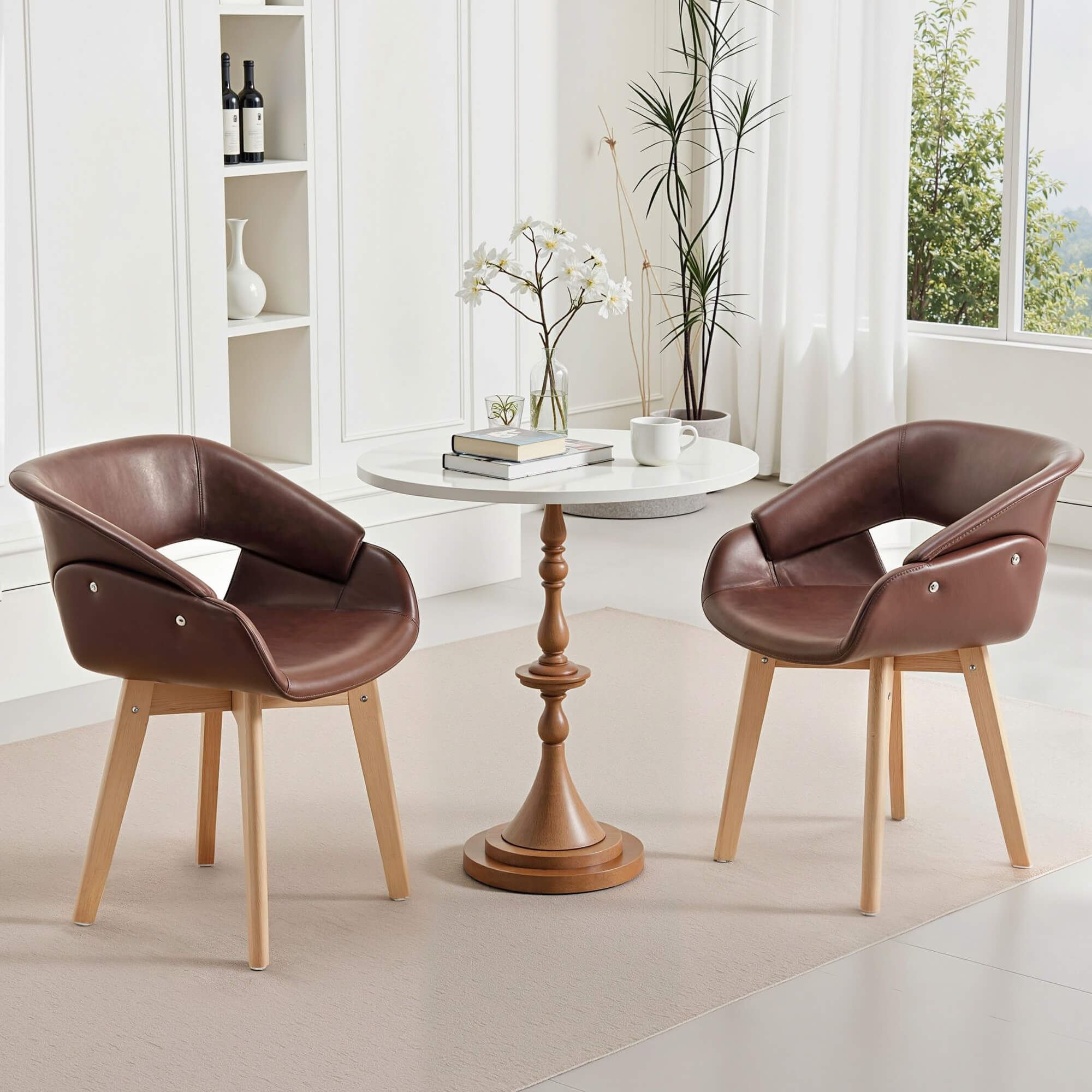 Ivinta Modern Dining Room Chair Set of 2 for Kitchen, Mid-Century Modern Accent Chairs