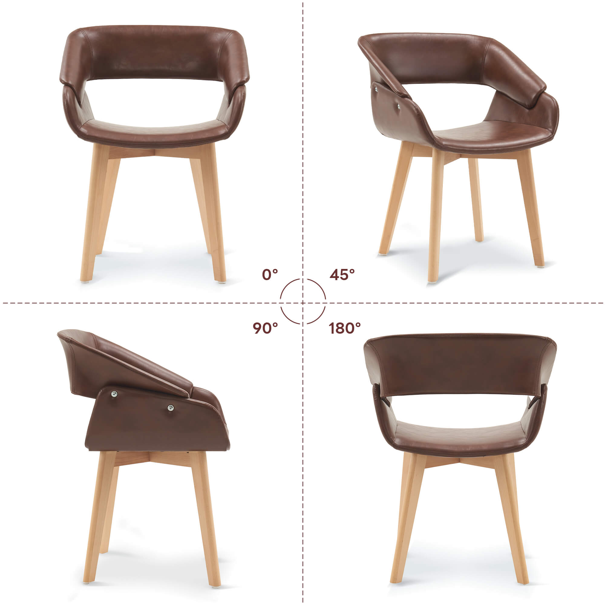 Ivinta Modern Dining Room Chair Set of 2 for Kitchen, Mid-Century Modern Accent Chairs