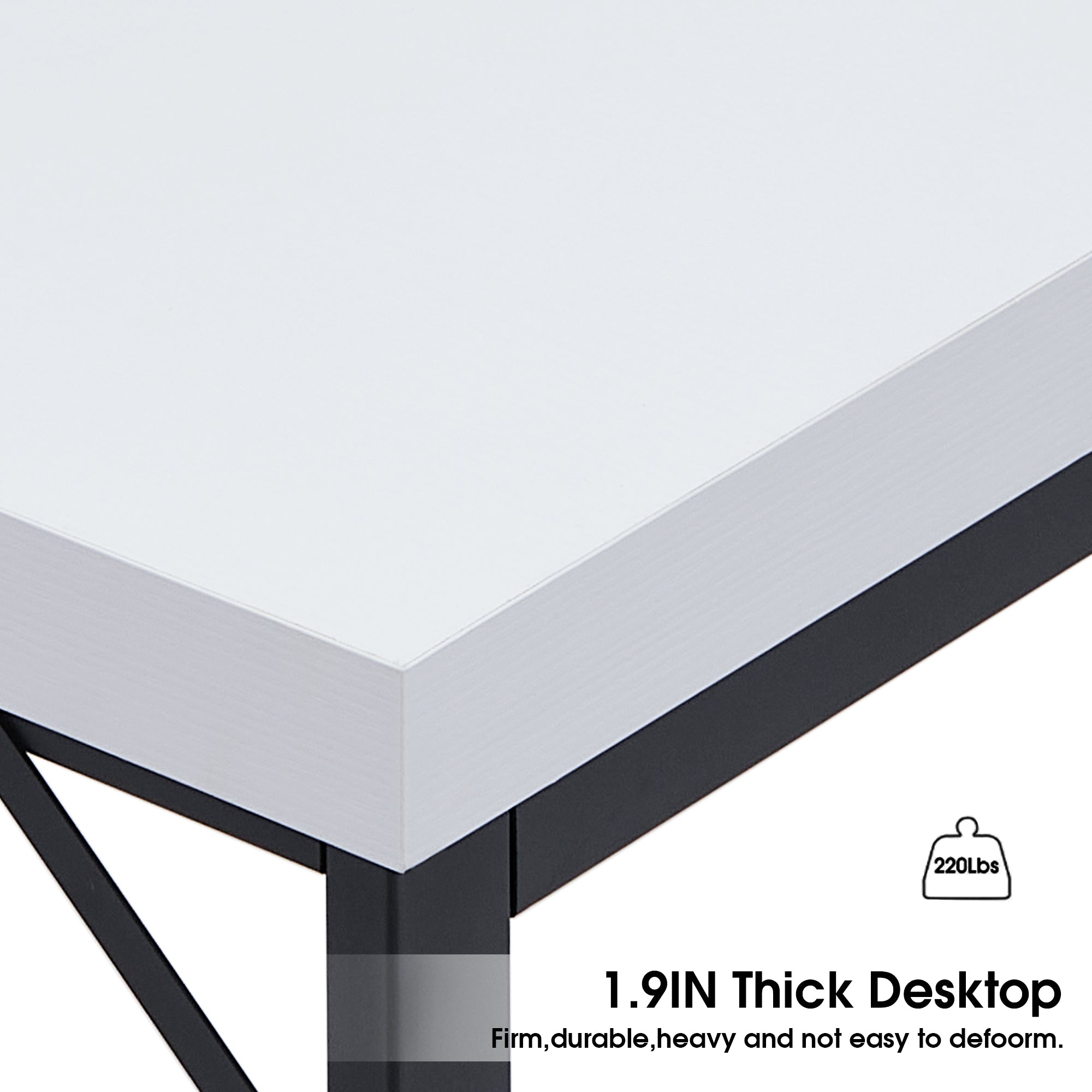 Ivinta Industrial L-Shaped Desk, Thickened 2" Desktop