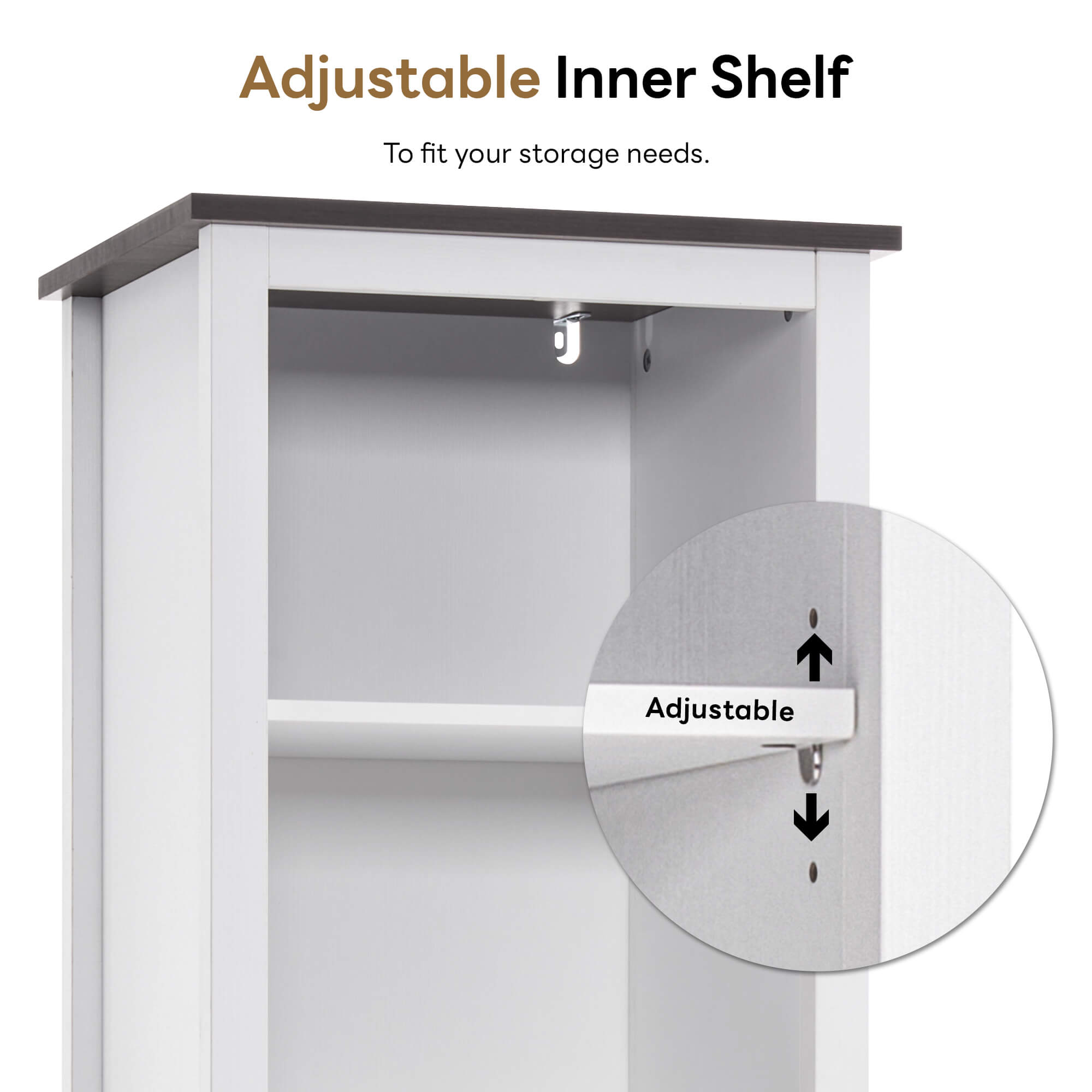 ivinta Bathroom Cabinet with Storage for Bathroom, Living Room, Kitchen, BS809