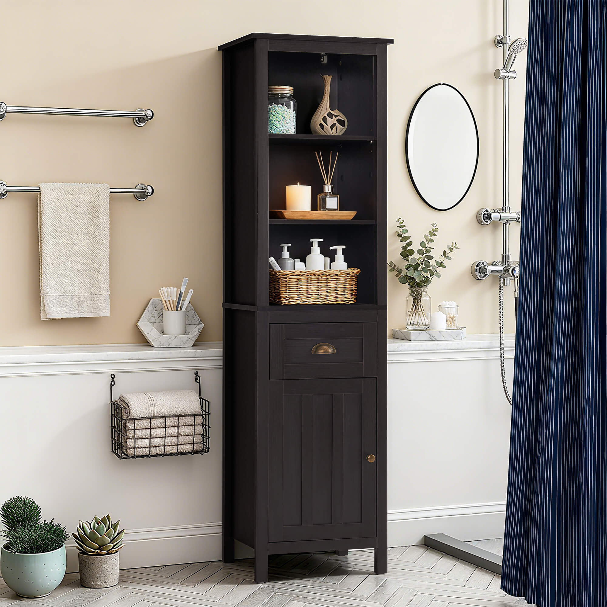 ivinta Bathroom Cabinet with Storage for Bathroom, Living Room, Kitchen, BS809