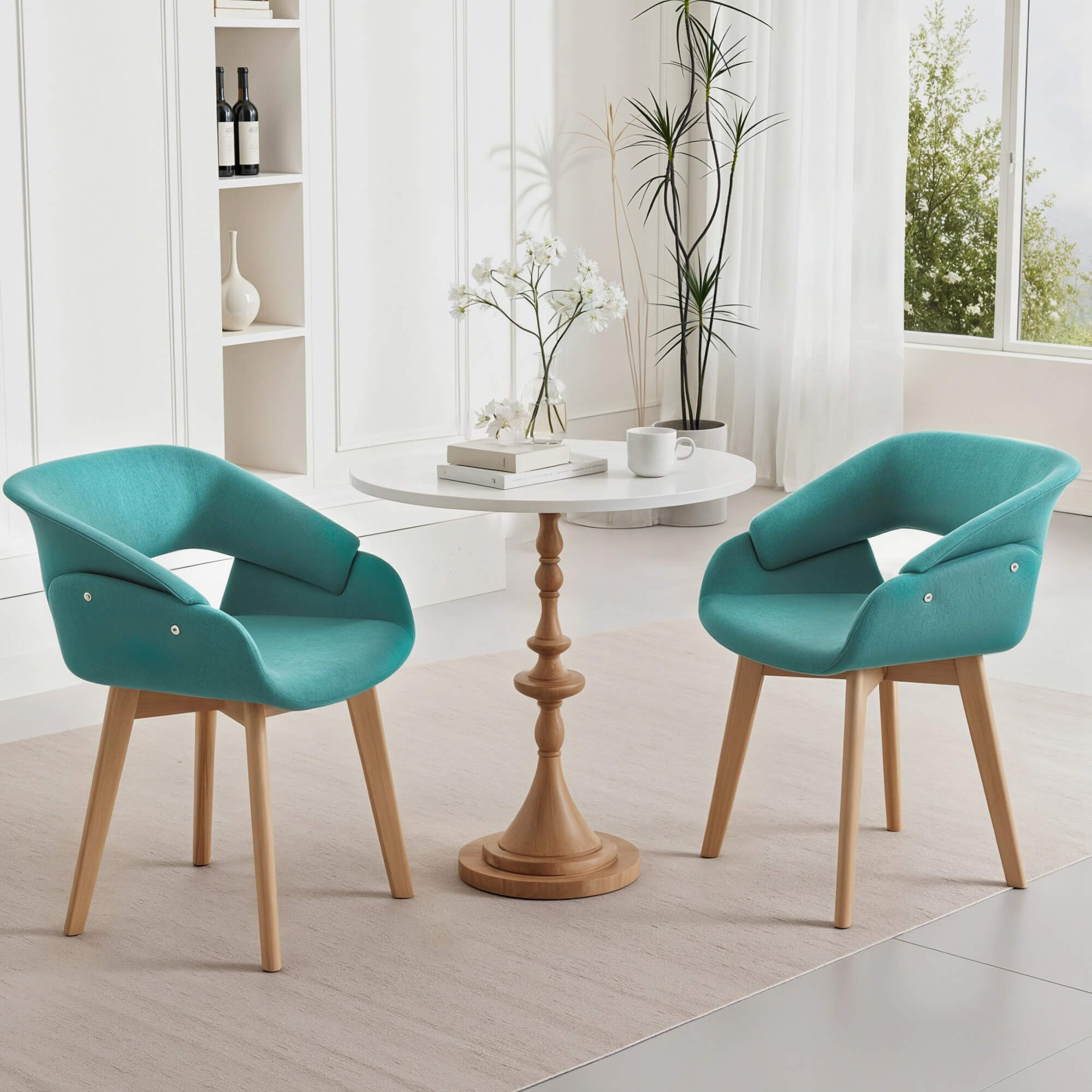 Ivinta Modern Dining Room Chair Set of 2 for Kitchen, Mid-Century Modern Accent Chairs