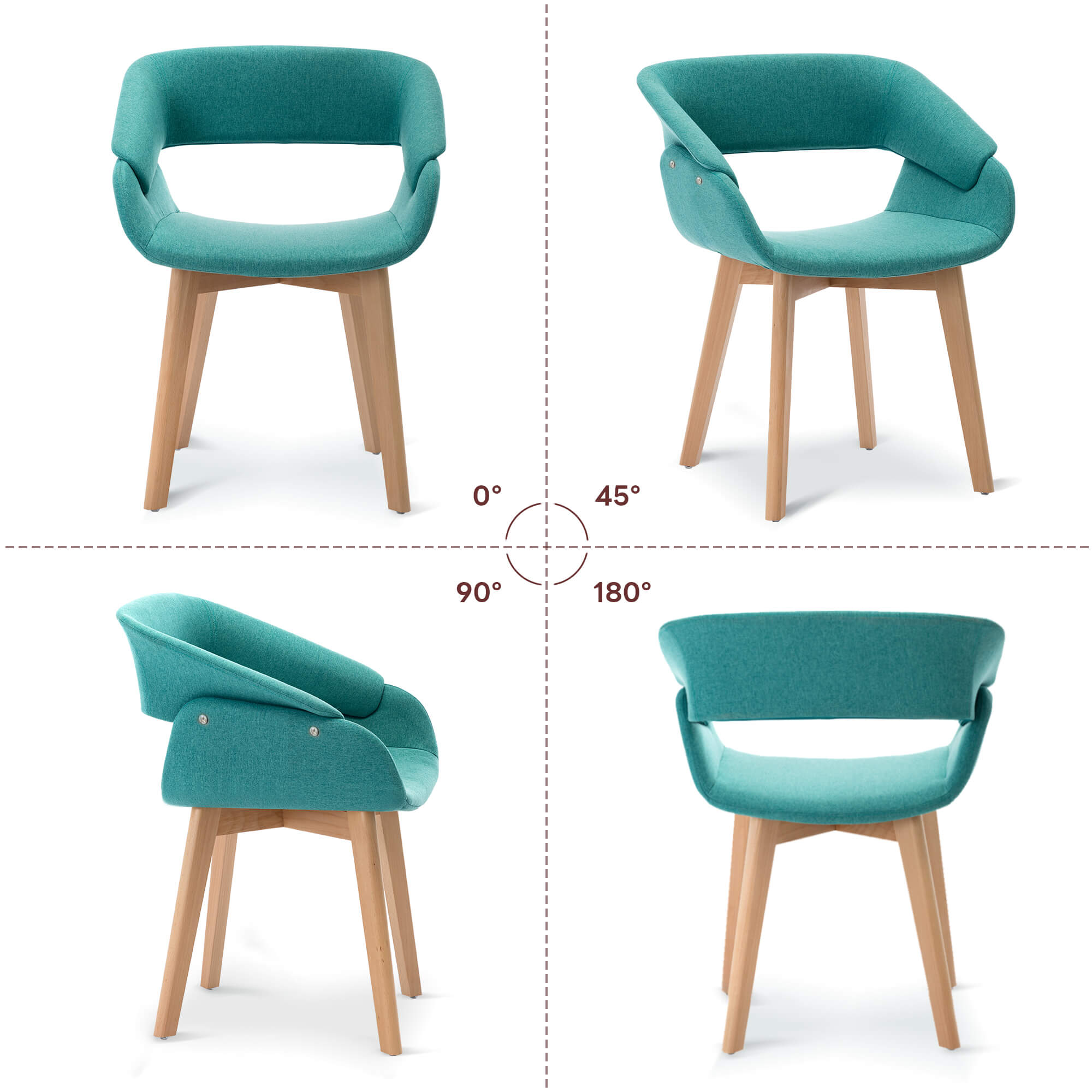 Ivinta Modern Dining Room Chair Set of 2 for Kitchen, Mid-Century Modern Accent Chairs