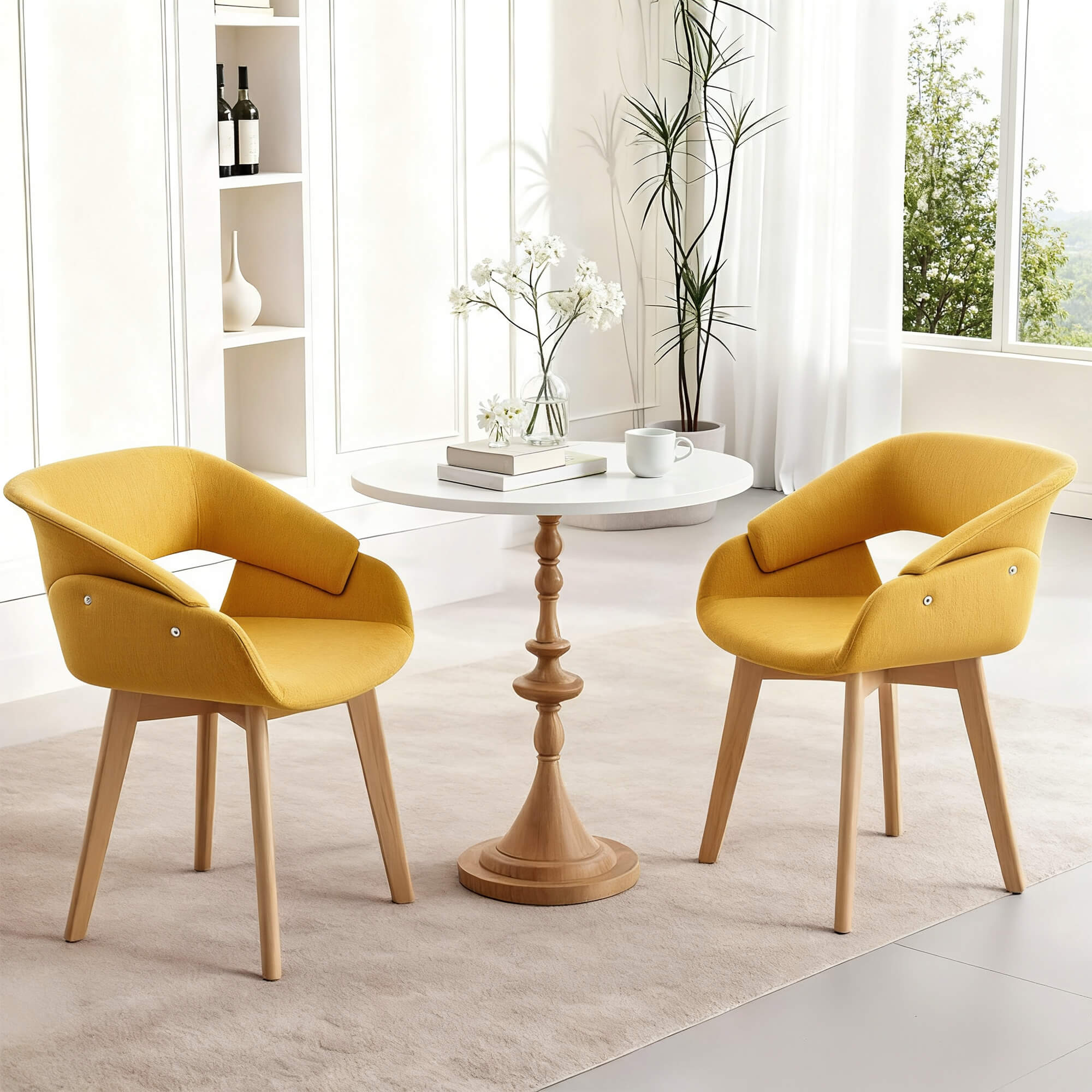 Ivinta Modern Dining Room Chair Set of 2 for Kitchen, Mid-Century Modern Accent Chairs