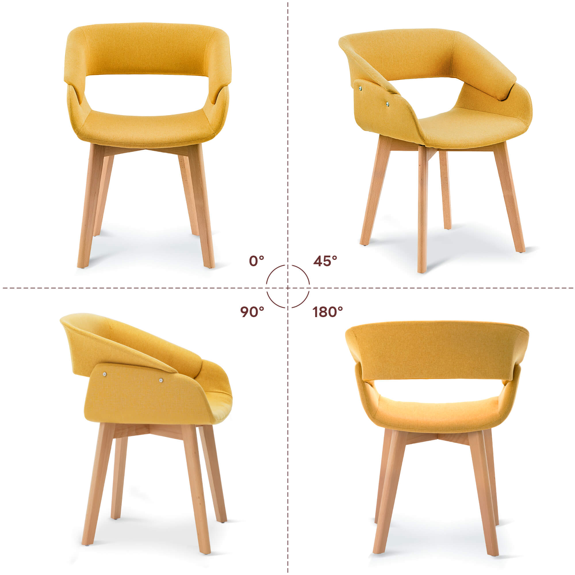 Ivinta Modern Dining Room Chair Set of 2 for Kitchen, Mid-Century Modern Accent Chairs