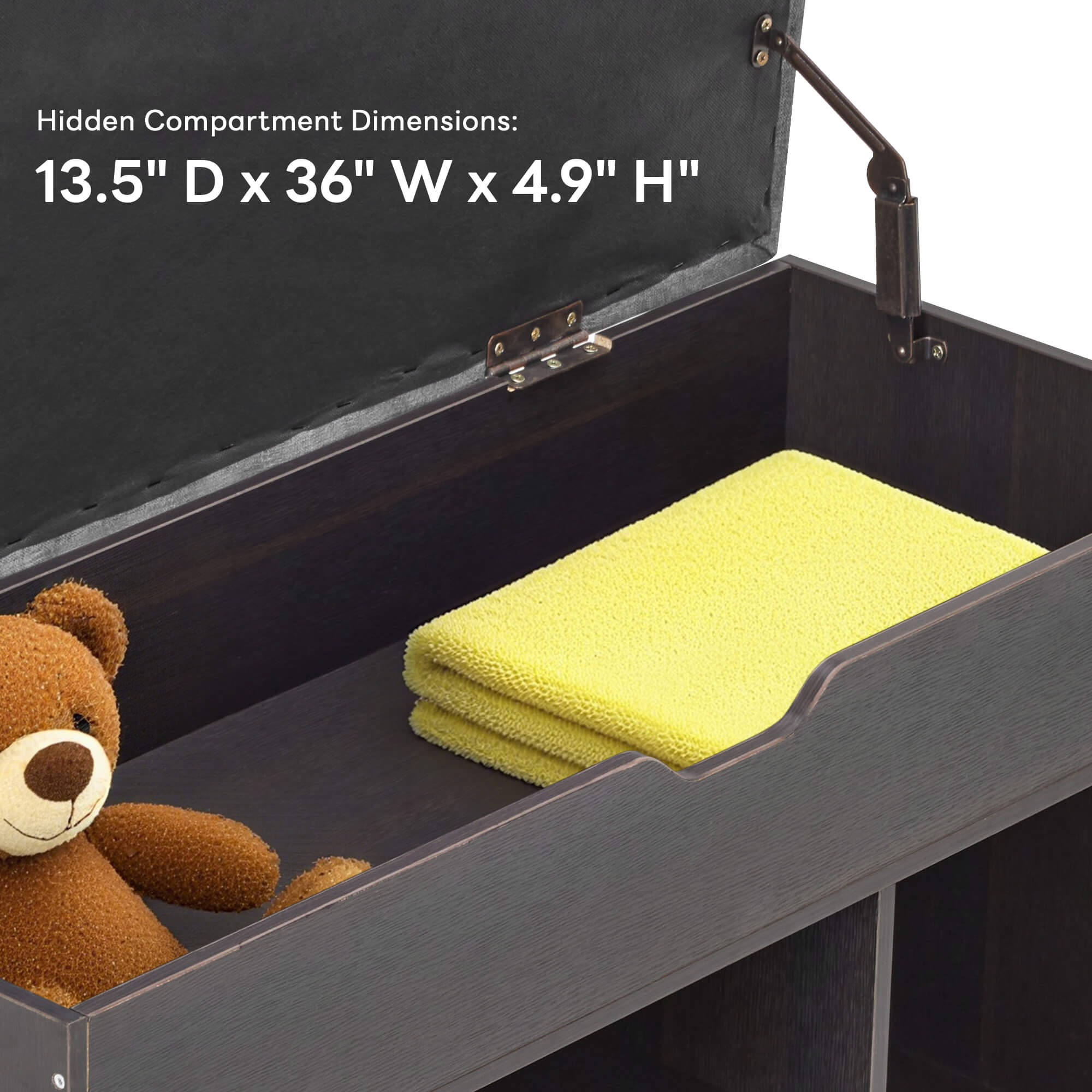 ivinta 37" Storage Bench with Padded Cushion for Living Room, 7702