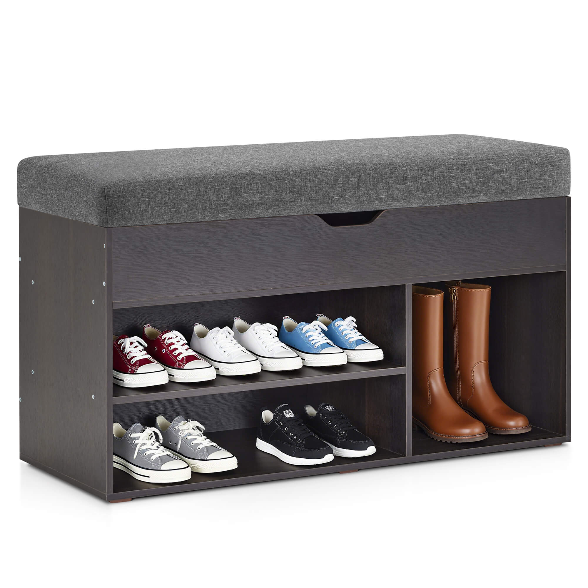 ivinta 37" Storage Bench with Padded Cushion for Living Room, 7702