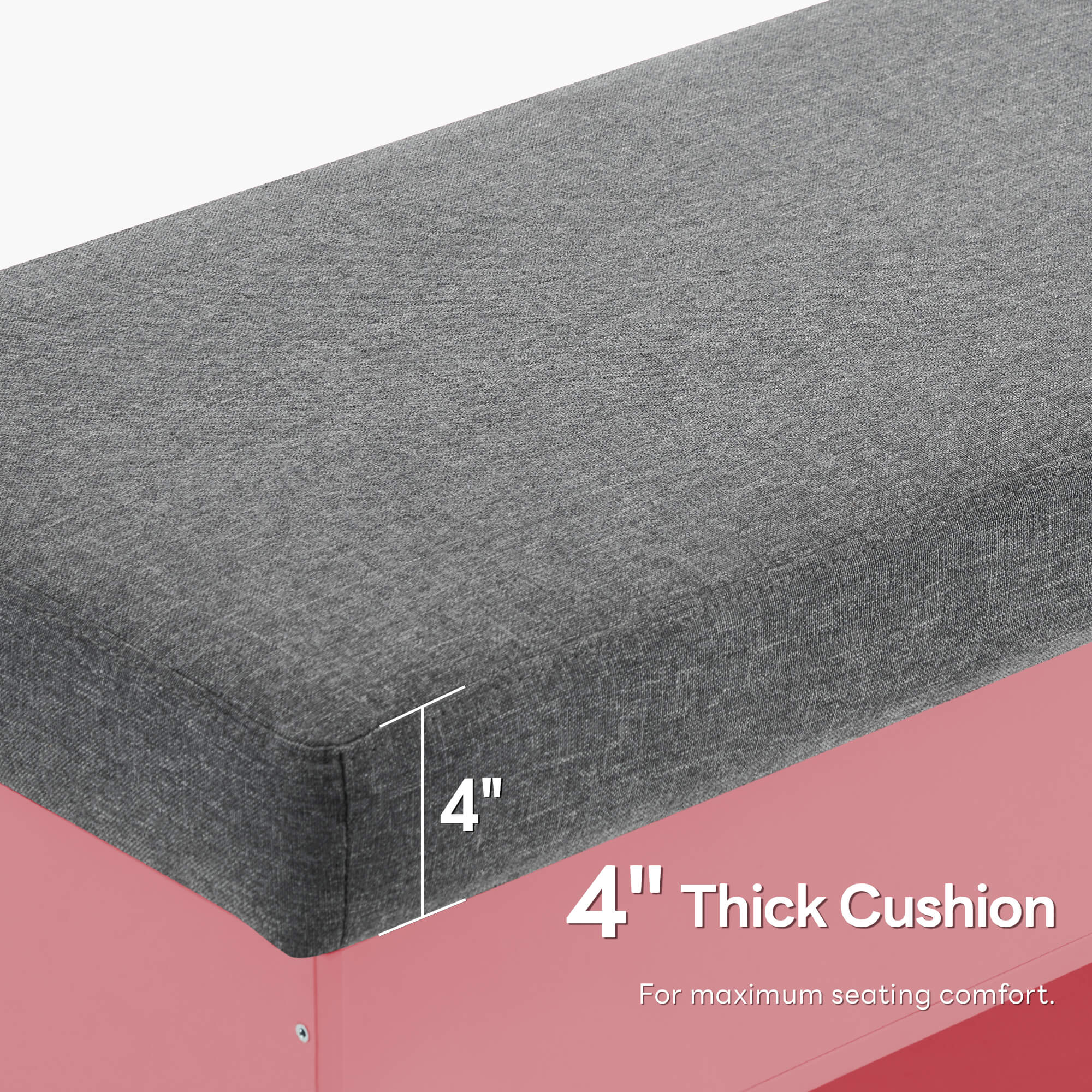 ivinta 37" Storage Bench with Padded Cushion for Living Room, 7702