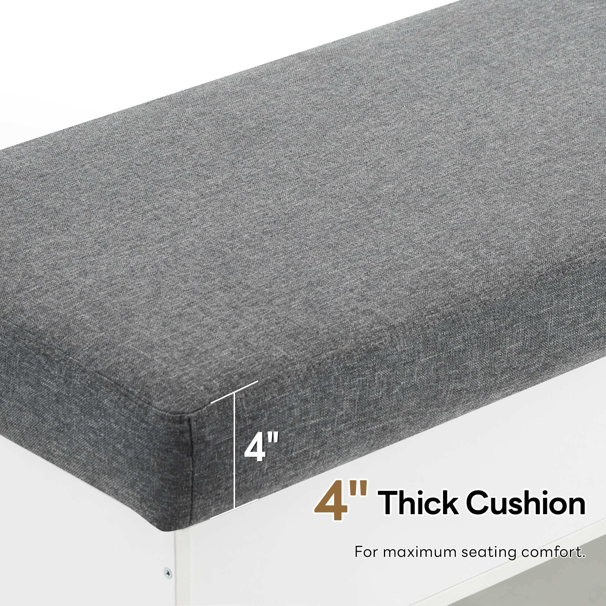 ivinta 37" Storage Bench with Padded Cushion for Living Room, 7702