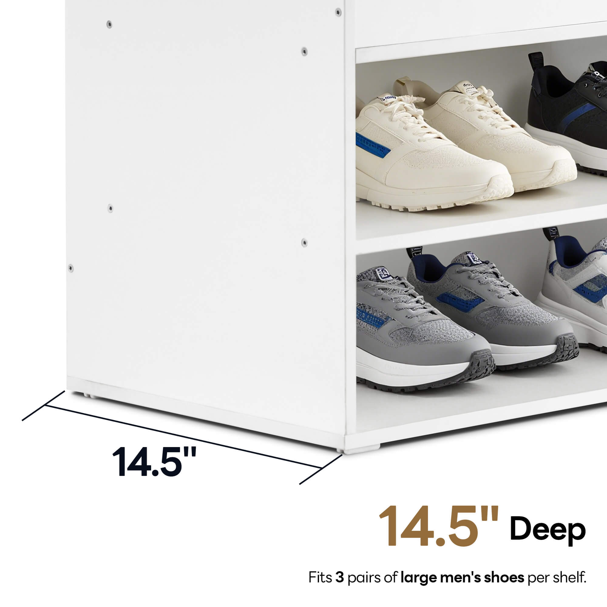 ivinta 37" Storage Bench with Padded Cushion for Living Room, 7702