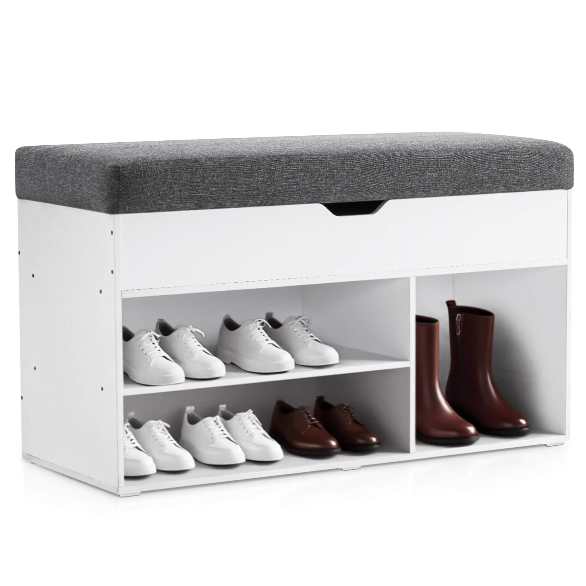 ivinta 37" Storage Bench with Padded Cushion for Living Room, 7702