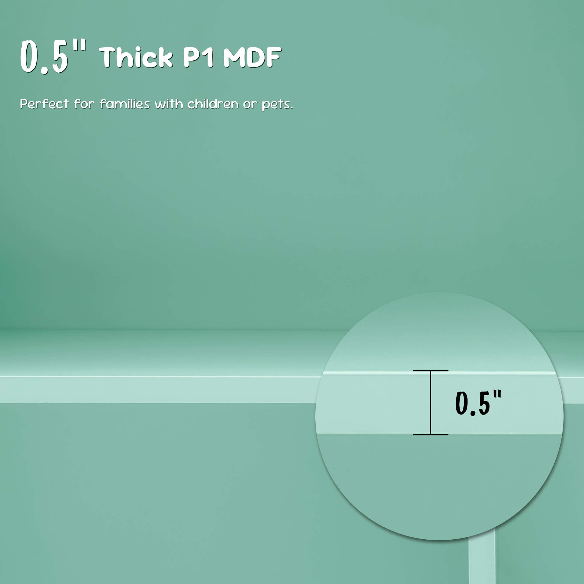 Ivinta 3-Tier Storage Bookcase for Kids, Simple Wood Display Cabinet for Bedroom