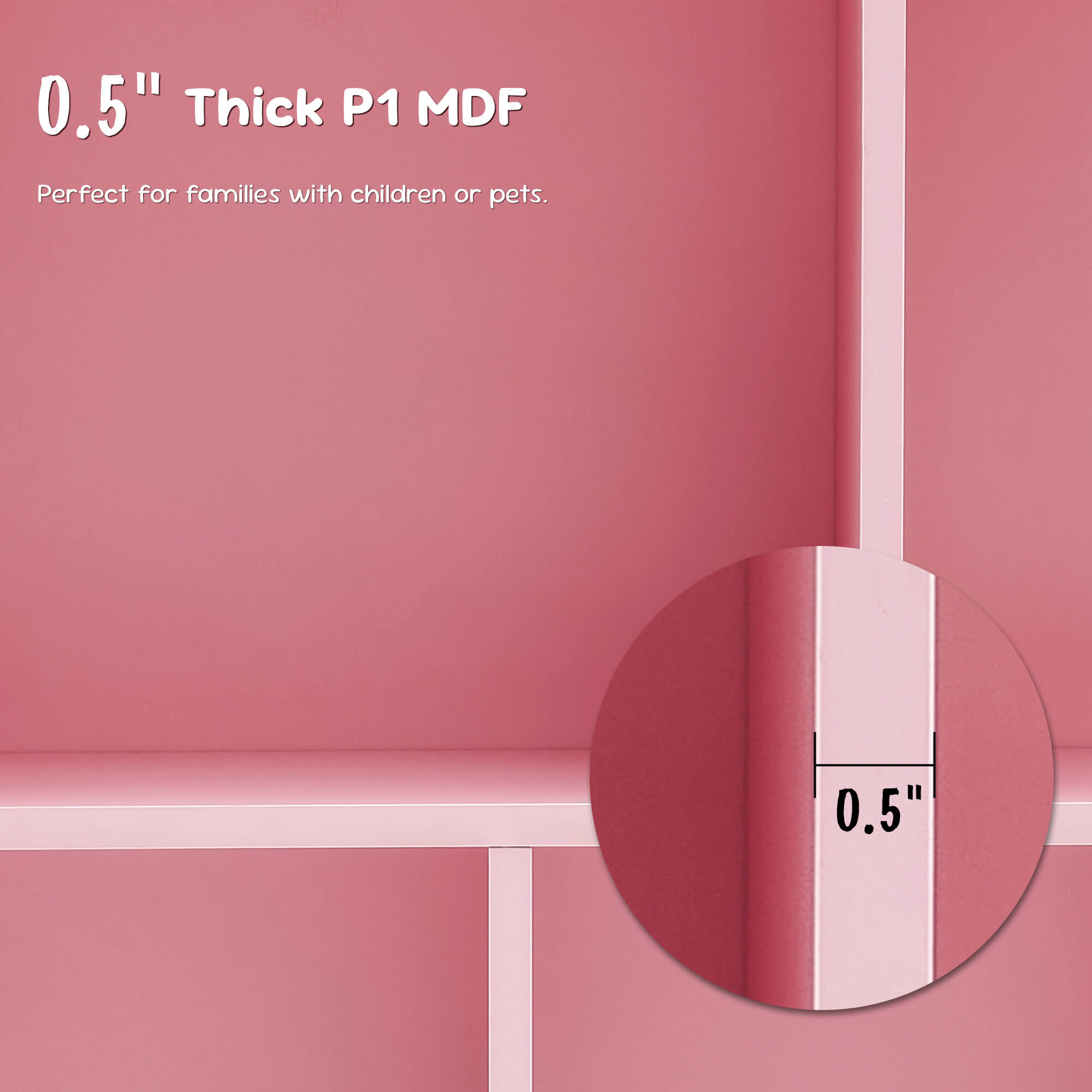 Ivinta 3-Tier Storage Bookcase for Kids, Simple Wood Display Cabinet for Bedroom