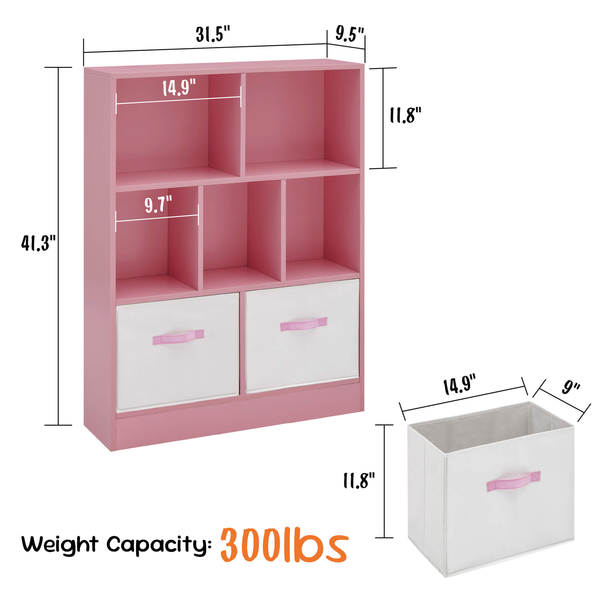 Ivinta 3-Tier Storage Bookcase for Kids, Simple Wood Display Cabinet for Bedroom