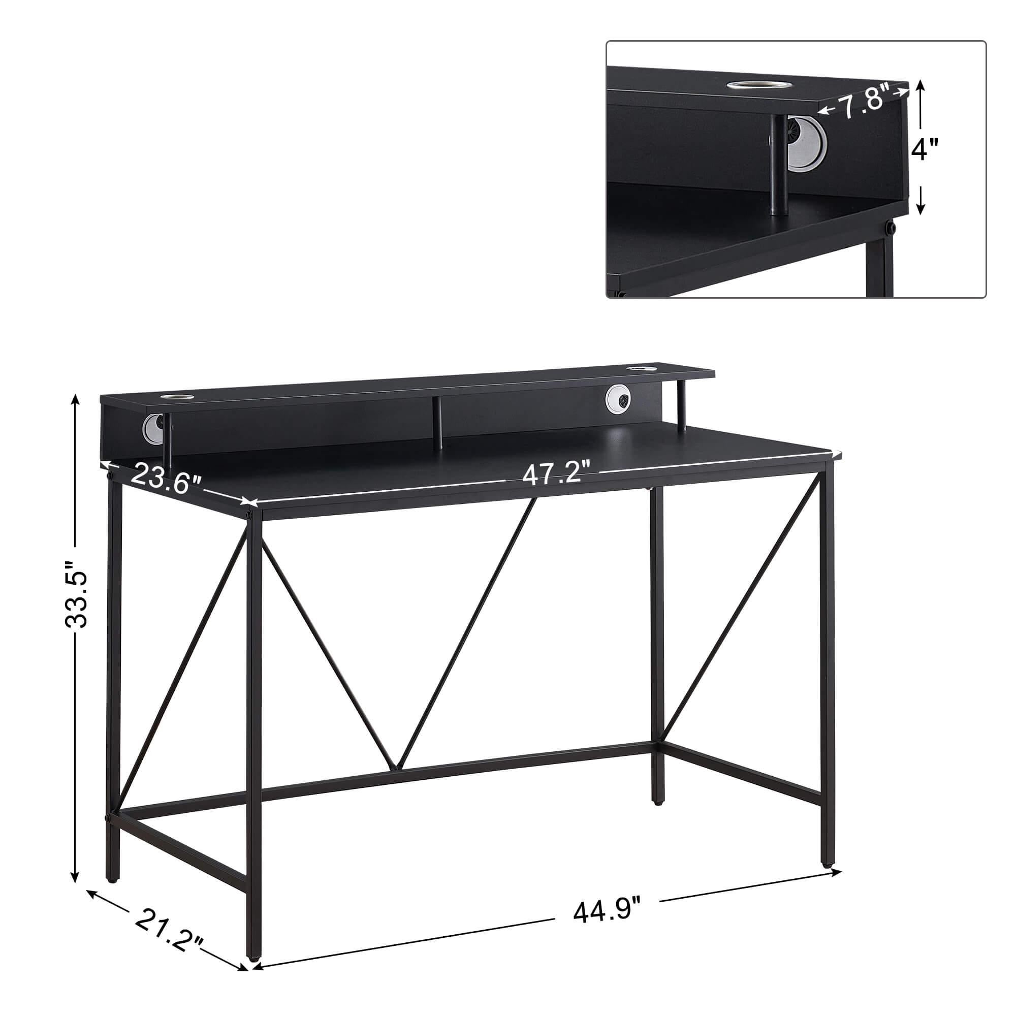 Ivinta Computer Desk 47 inch with Monitor Stand - Ivinta