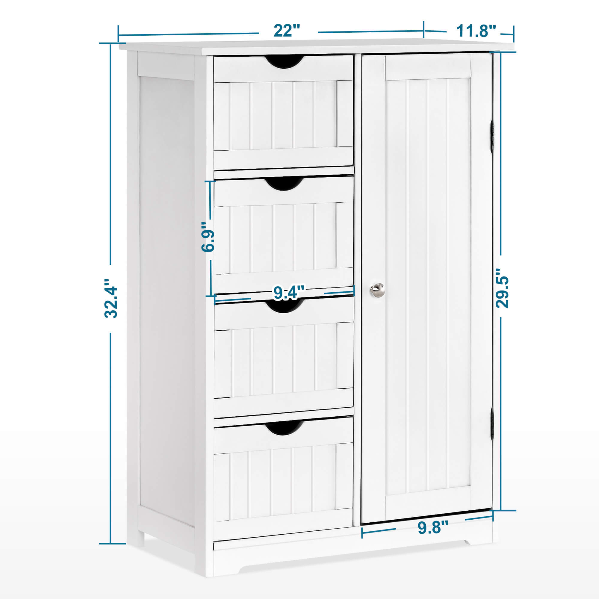 Ivinta Bathroom Floor Cabinet Wooden Storage Organizer - Ivinta