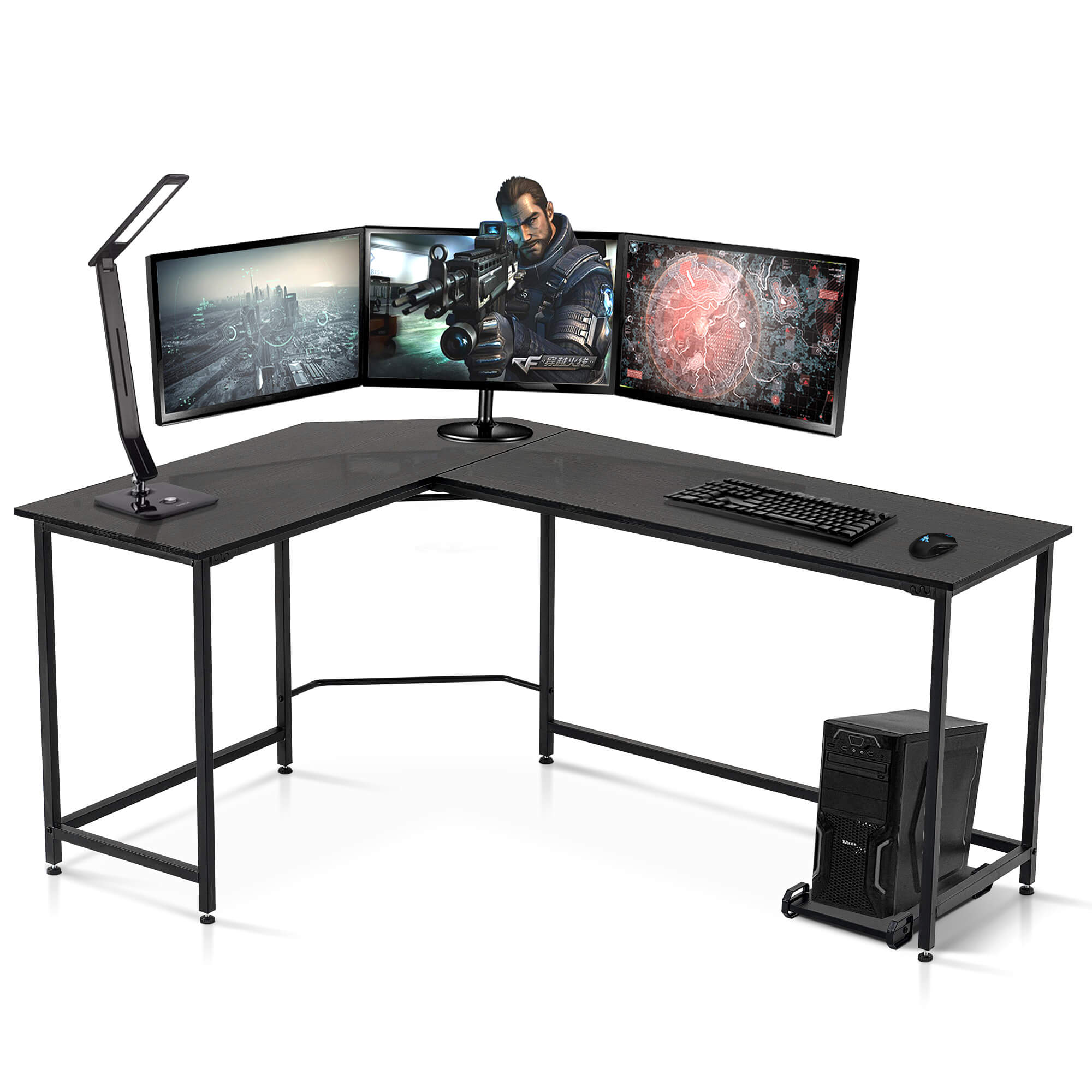 ivinta Computer L-Shaped Desk Corner Gaming Desk 7121 - Ivinta