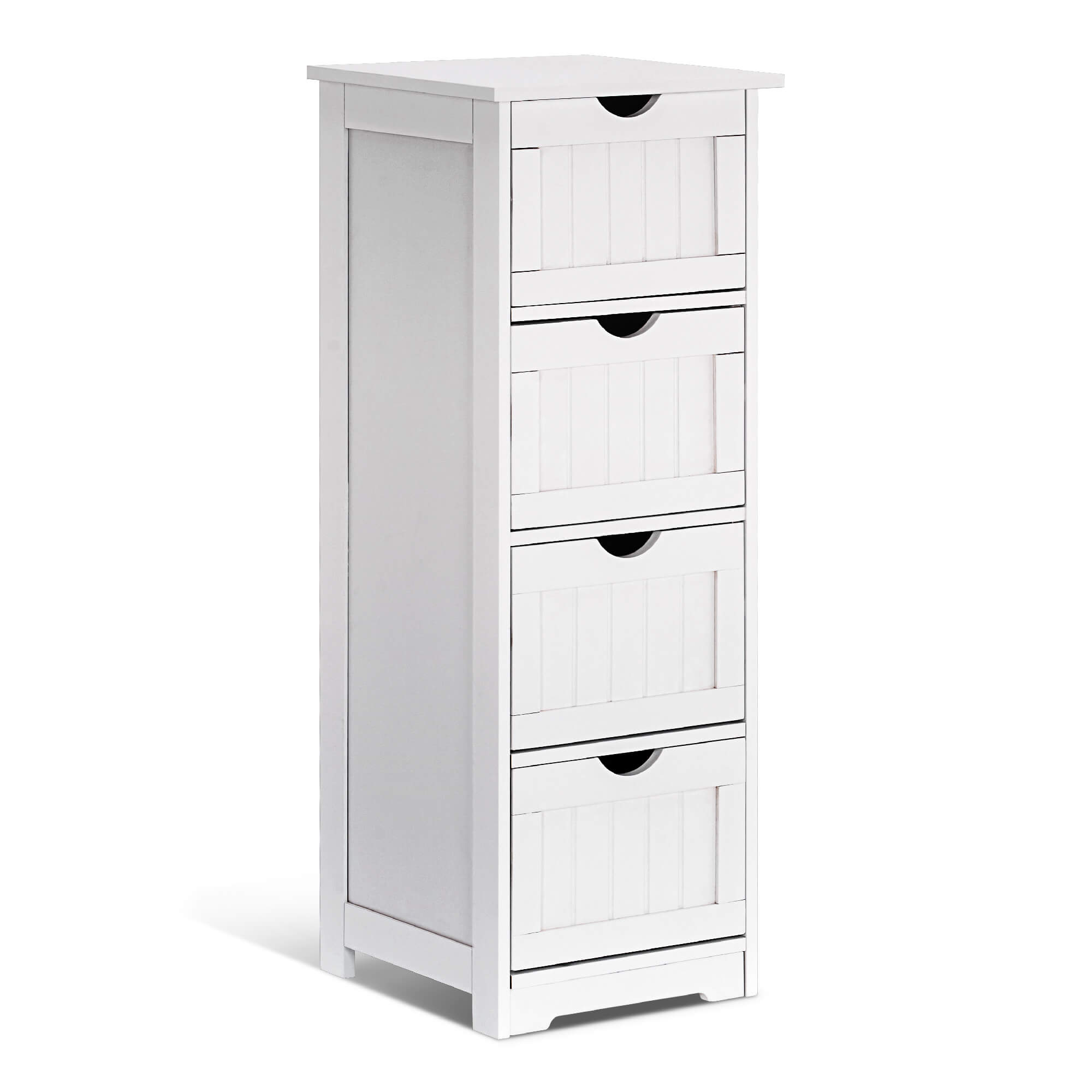 White Bathroom Storage Cabinet, Freestanding Office Cabinet with