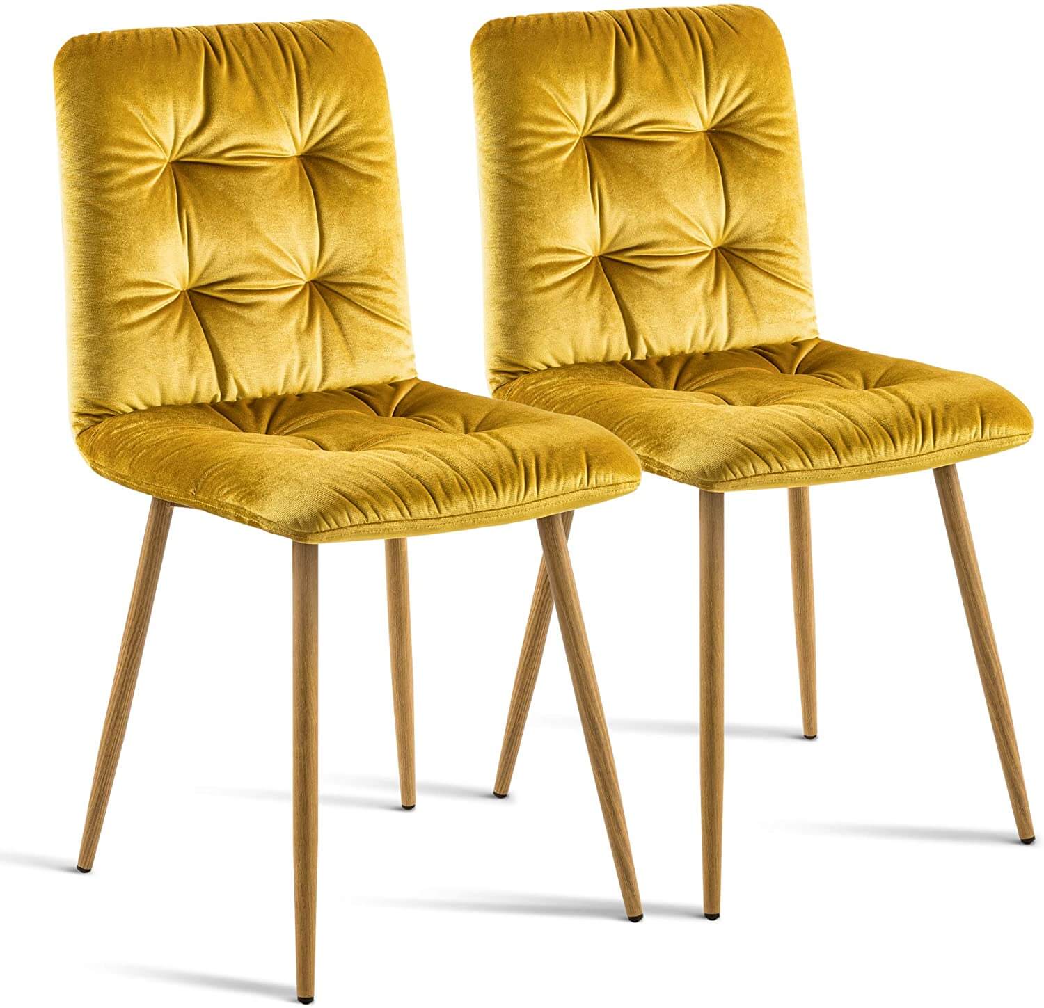 Ivinta Modern Dining Chairs Mid Century Velvet Accent Chair Armless Chairs - Ivinta