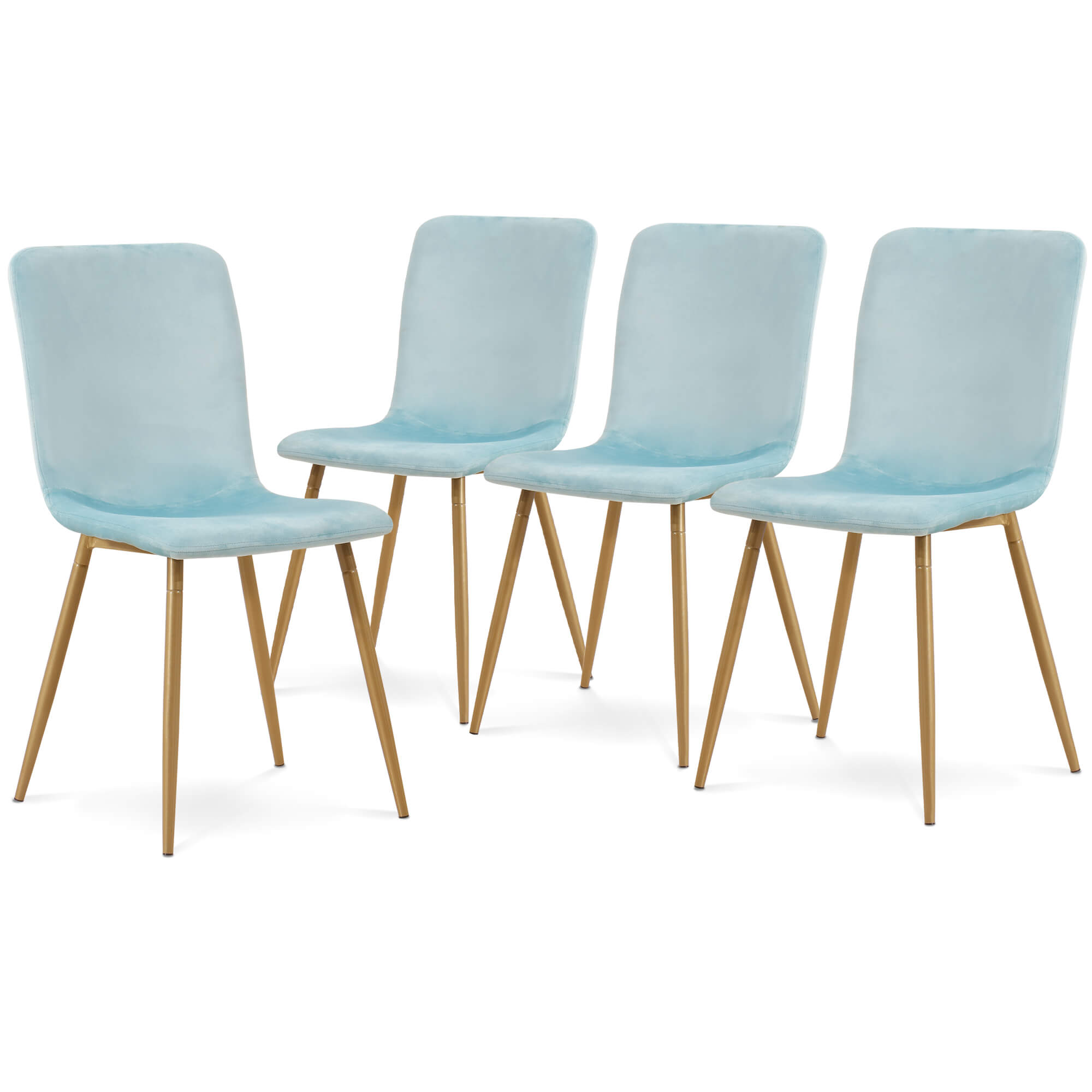 Ivinta Accent Armless Chairs Set of 4 Velvet Dining Chairs Mid Century - Ivinta