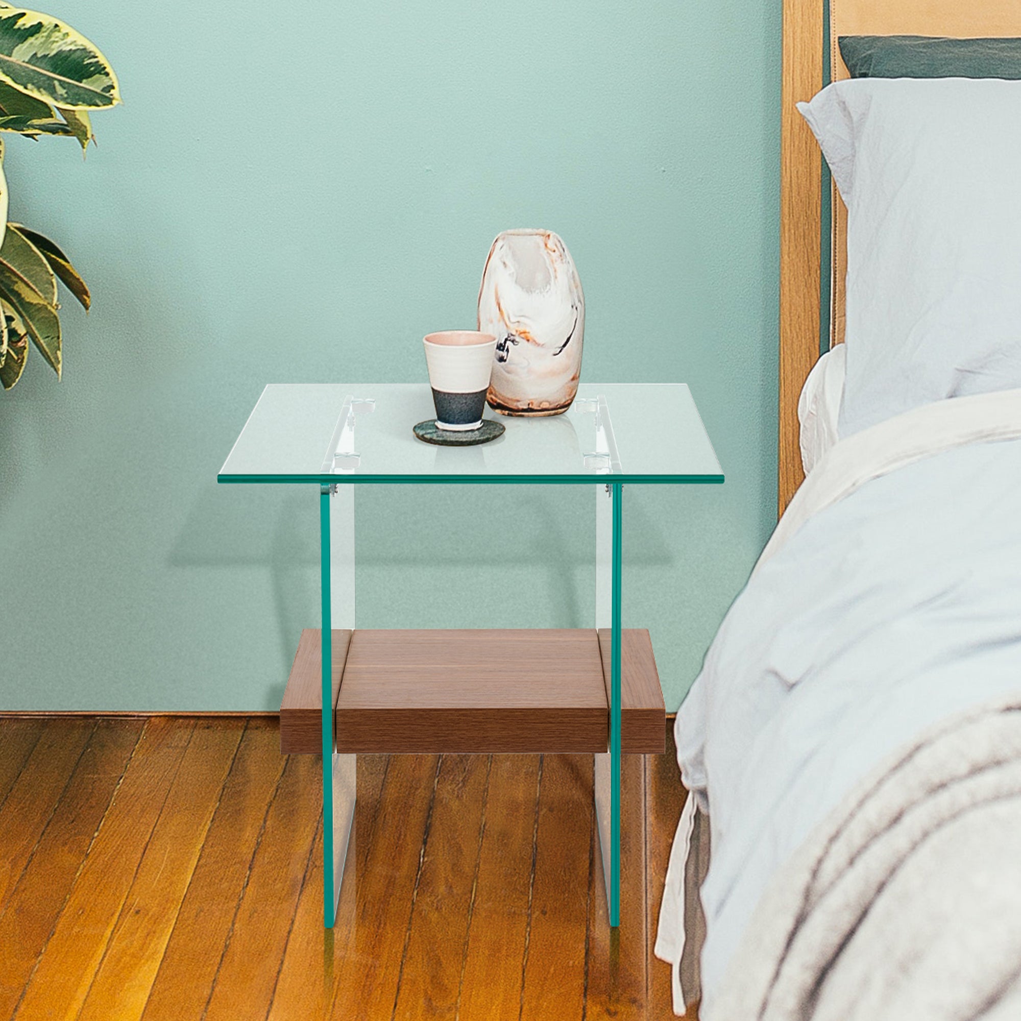 Ivinta Modern Glass End Table Small Side Table For Living Room Narro Ivinta Modern Glass End Table Small Side Table For Living Room Narro