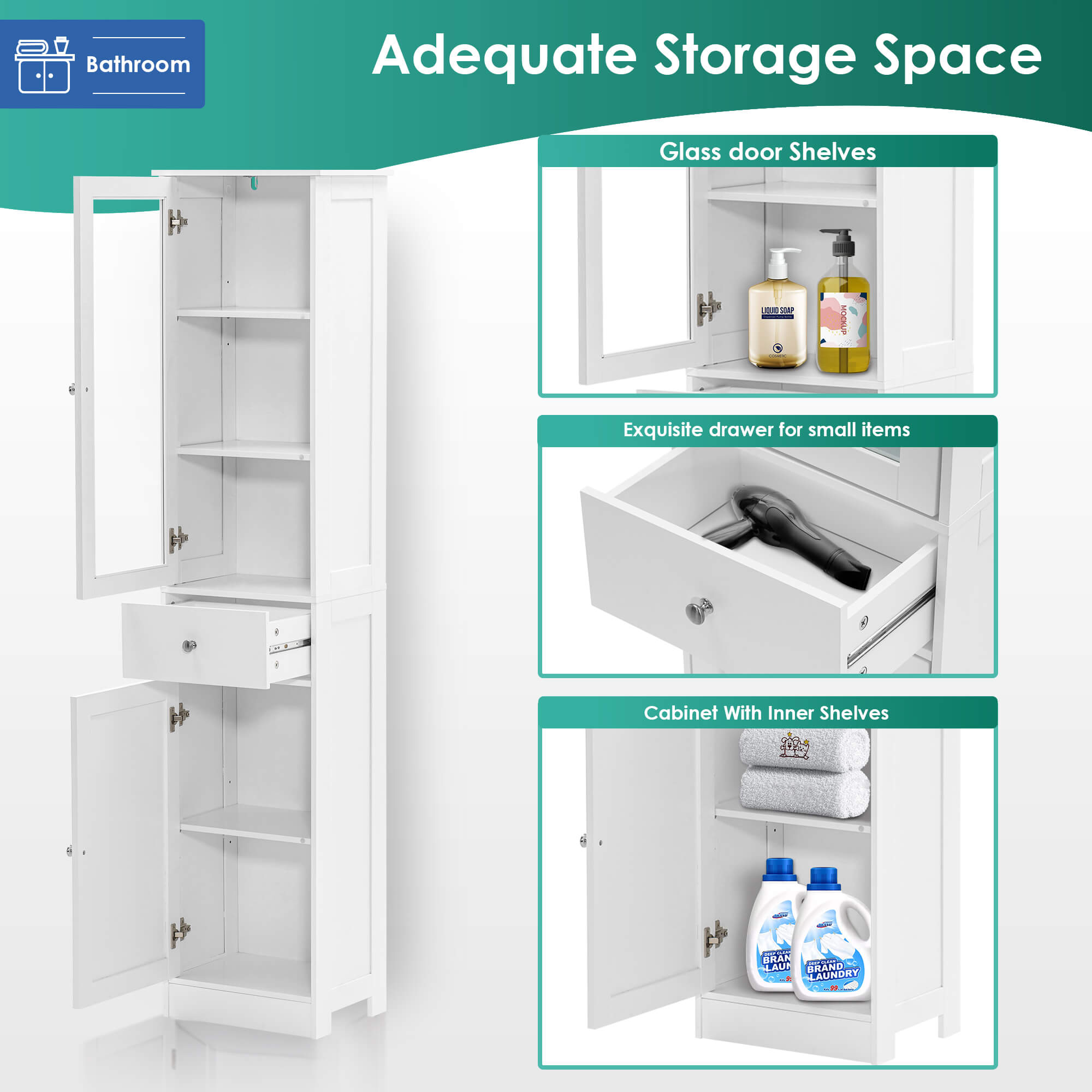 Bathroom Storage Cabinet Freestanding Bathroom Storage Organizer